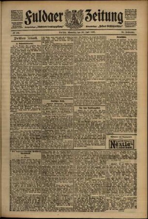 Dritte Ausgabe vom Samstag, den 18. Juli 1908.