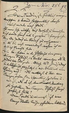 Brief an Clara Schumann : 25.11.1892