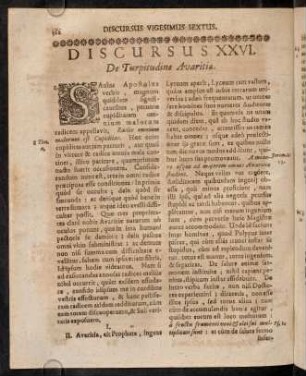 362-377, Discursus XXVI. De Turpitudine Avaritiae.