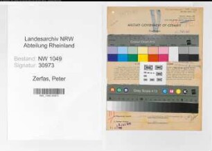 Entnazifizierung Peter Zerfas , geb. 24.09.1909 (Autoschlosser)