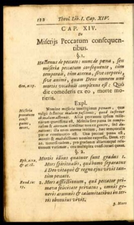 Cap. XIV. De Miserijs Peccatum consequentibus.