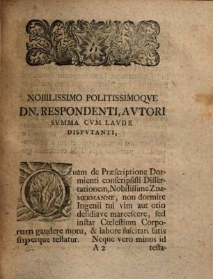 Diss. iur. de praescriptione dormiente, von der Verjährung, welche eine Zeitlang ruhet