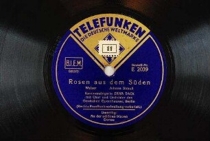 Rosen aus dem Süden : Walzer / Johann Strauß