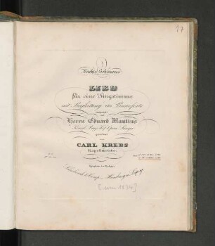 Nichts Schöneres : Lied für eine Singstimme mit Begleitung des Pianoforte ; op. 57 ; für Alt od. Bariton