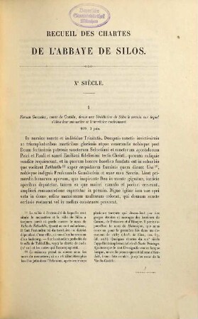 Recueil des chartes de l'Abbaye de Silos : par Marius Férotin
