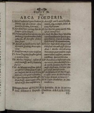 Caput III. De Arca Foederis.