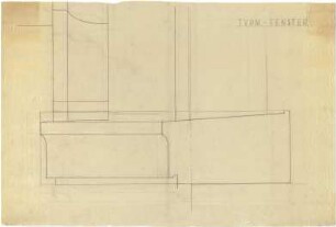 Billing, Hermann; Karlsruhe, (Baden-Württemberg) Ettlinger Tor; Ettlinger Tor, Bebauung Reichspostdirektion - Turm, Fenster (Detail)
