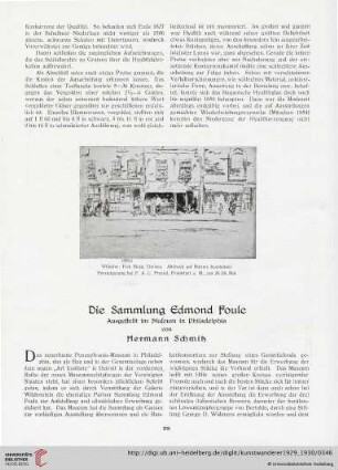 11/12: Die Sammlung Edmond Foule : Ausgestellt im Museum in Philadelphia