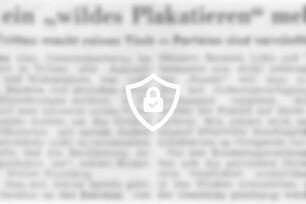 Kein "wildes Plakatieren" mehr