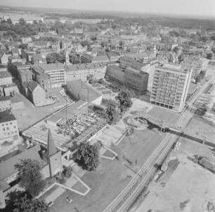 Gaststätte "Am Stadttor" westlich der Altstadt von Cottbus : Blickrichtung Südosten