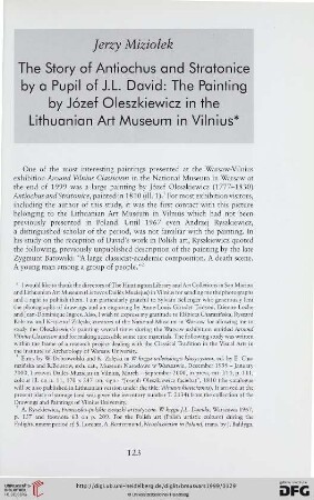 40: The story of Antiochus and Stratonice by a pupil of Jacques-Louis David : the painting by Józef Oleszkiewicz in the Lithuanian Art Museum in Vilnius