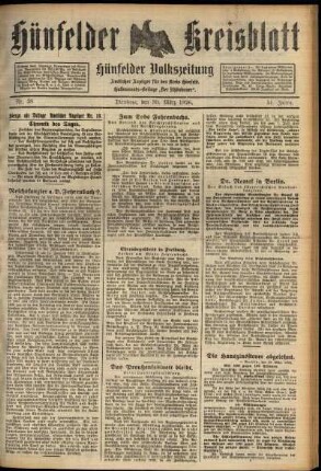 Ausgabe vom Dienstag, den 30. März 1926.