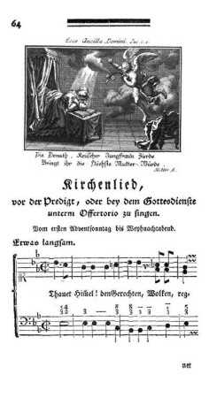 Kirchenlied, vor der Predigt, oder bey dem Gottesdienste unterm Offertorio zu singen.