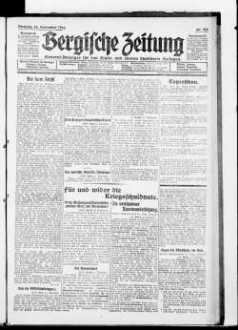 Bergische Zeitung. 1922-1935