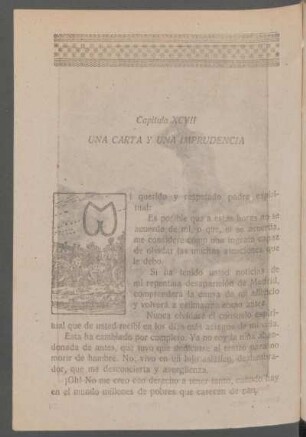 Capítulo XCVII - Una carta y una imprudencia