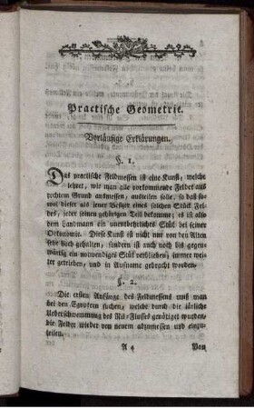 Vorläufige Erklärungen.