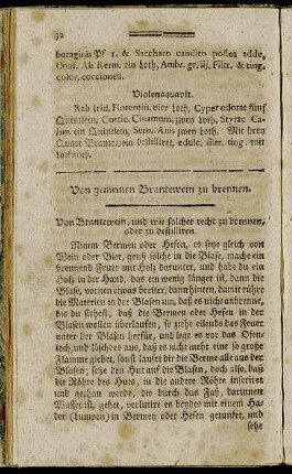Von gemeinen Branntwein zu brennen.