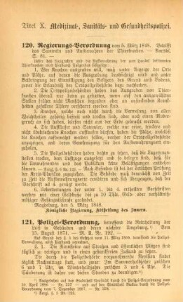 Titel X. Medizinal-, Sanitäts- und Gesundheitspolizei