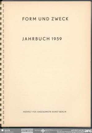 1959: Form + Zweck