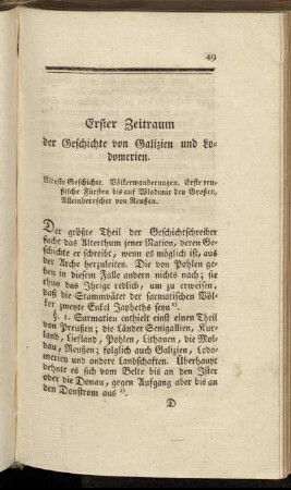 Erster Zeitraum der Geschichte von Galizien und Lodomerien.