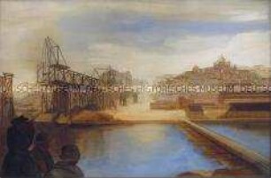 Neubau einer Donbrücke in der Nähe von Rostow