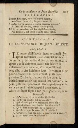 237-241, Histoire V - VI