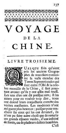 Voyage de la Chine. Livre troisième
