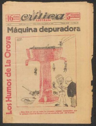 Los humos de La Oroya - Máquina depuradora - [Caricatura]