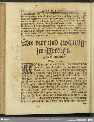 Die vier und zwantzigste Predigt. Das Bundesblut. 2.Mos.24.v.3