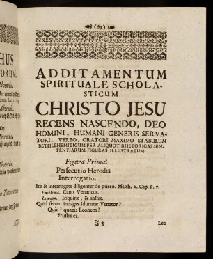 69-81, Additamentum spirituale scholasticum; Emblemata