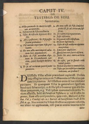 Caput IV. De Testibus De Visu.