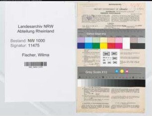 Entnazifizierung Wilma Fischer, geb. 08.03.1909 (Bankangestellte)