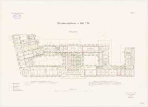 Polizeidienstgebäude, Köln: Grundriss KG 1:150