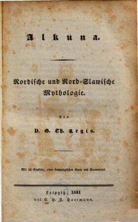 Alkuna : nordische und nord-slawische Mythologie