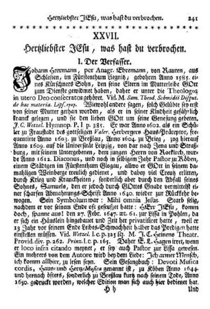 XXVII. Herzliebster JEsu, was hast du versprochen.