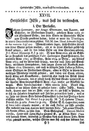 XXVII. Herzliebster JEsu, was hast du versprochen.
