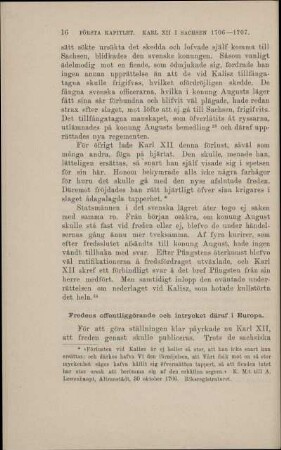 Fredens offentliggörande och intrycket däraf i Europa.