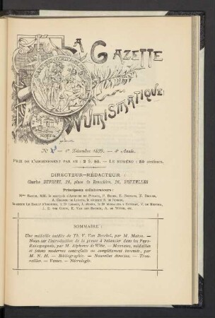 N° 3. — 1er Décembre 1899