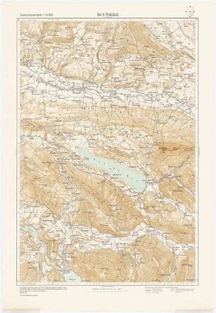 Landkarte Thalgau (zum Projekt gehörend: Böhmer & Petrich, Schloss Fuschl bei Salzburg. Umbau): Landkarte Thalgau 1:25 000