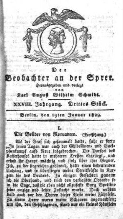 3. Stueck, 19. Januar 1829