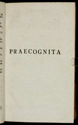 Praecognita