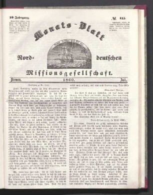 10. Jahrgang. N°. 115. Bremen. 1860. Ju