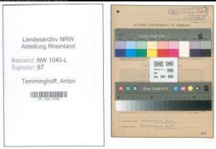 Entnazifizierung Anton Temminghoff , geb. 22.01.1905 (Landwirt)