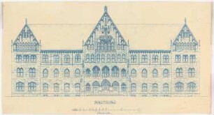 Herz-Jesu-Kloster, Leuven: Aufriss der Hauptfassade 1:100