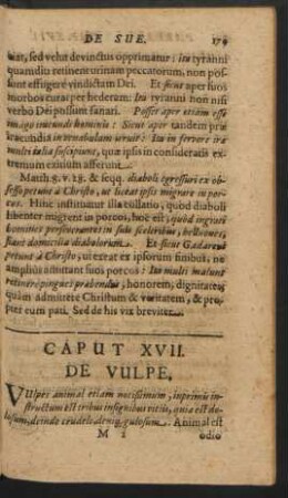 Caput XVII. De Vulpe.