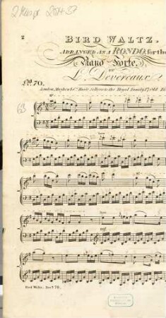 Bird waltz : arranged as a rondo ; for the piano forte