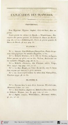 Explication des planches