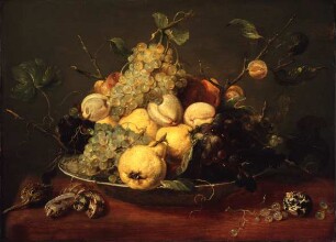 Stillleben mit Früchten in einer Porzellanschale