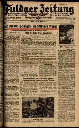 Ausgabe vom Mittwoch, den 22. Oktober 1941.