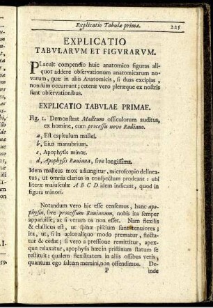 Explicatio Tabulae Primae.